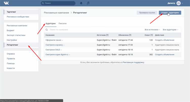 Инструменты и функции ретаргетинга в ВКонтакте